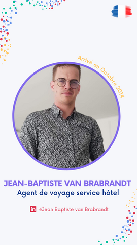 Jean-Baptiste Van Brabrandt, agent de voyage service hôtel Travel Planet