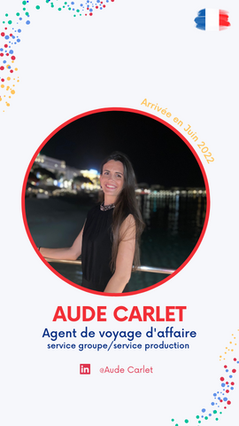 Portrait d'Aude Carlet, travaillant au service production de Travel Planet