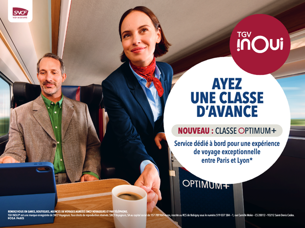 Optimum Plus avec service dédié à bord entre Paris et Lyon