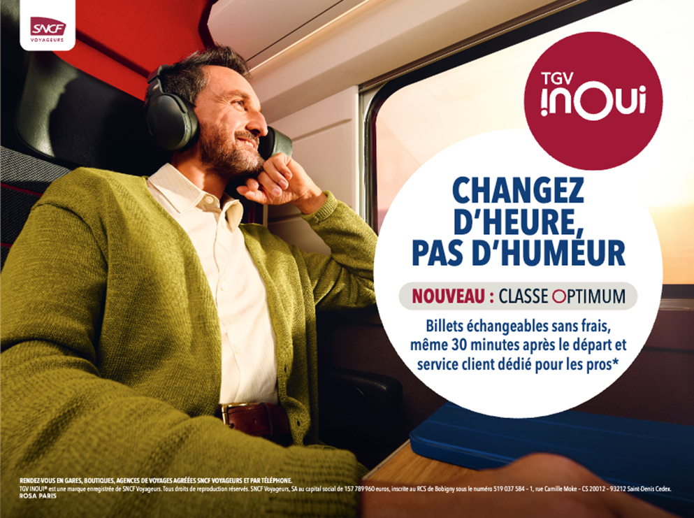 Billets Optimum Plus échangeables même 30 minutes après le départ